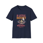 Navy nurse shirt with A Little Ratchet A Little Nightingale graphic design