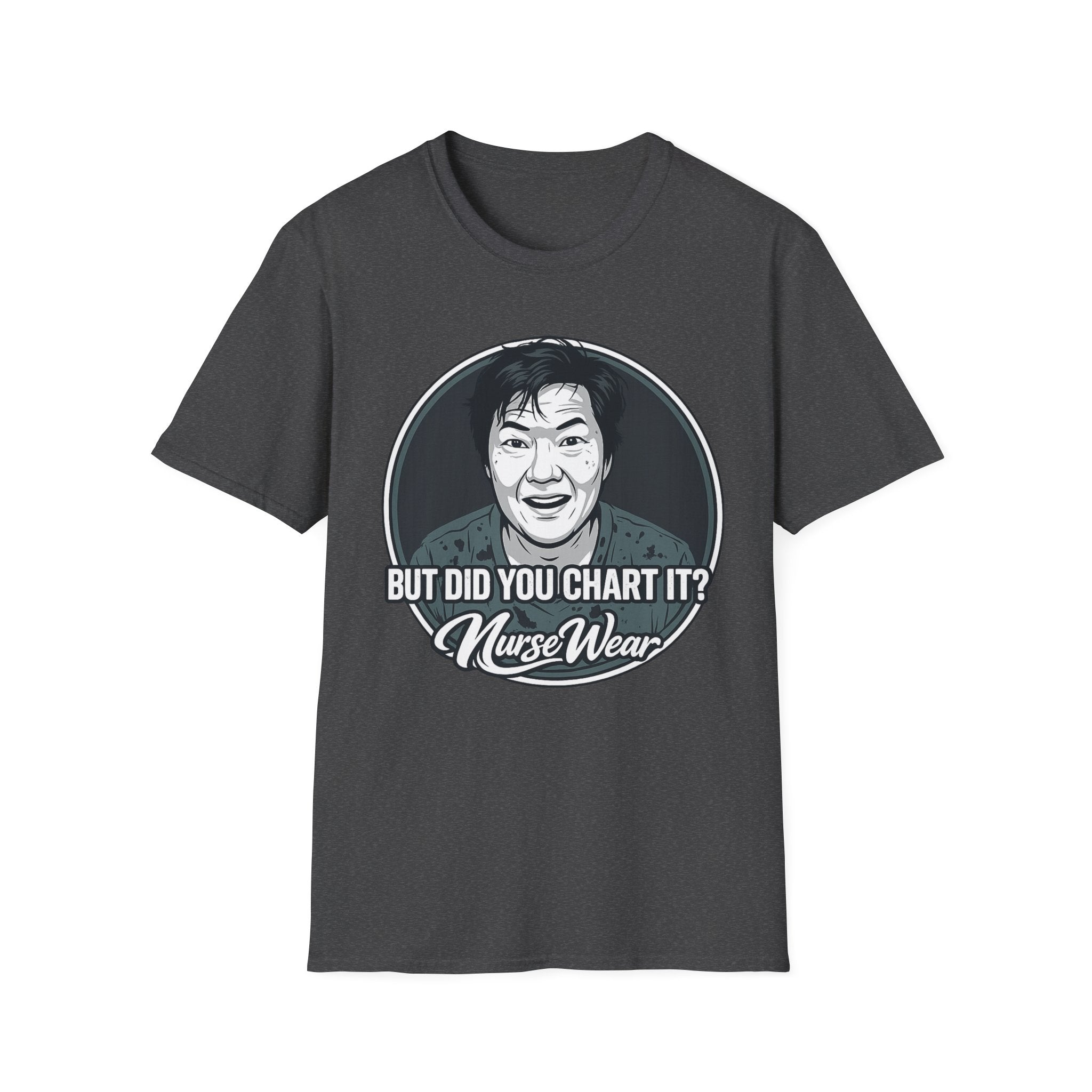 Black t-shirt with pickleball graphic and text on a white background