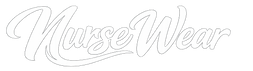 Logo for 'Nurse Wear' with decorative elements on a transparent background